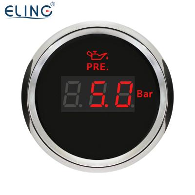 China ELING 52mm Digital Oil Pressure Gauge 0-5bar Signal 10-184ohm With Black Face 9-32V XV19C Stratoliner for sale