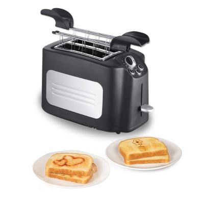 China Hot Selling Stainless Steel 2 Slice Toaster 2 Slice Dish Pop Logo Detachable Toaster, Sandwich Grill Toaster for sale