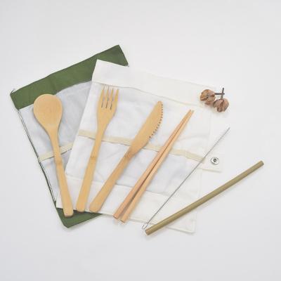 China High Quality Bamboo Dessert Spoon Bamboo Forks Disposable Wooden Cutlery Set For Kitchen Reusable Bq-95 for sale