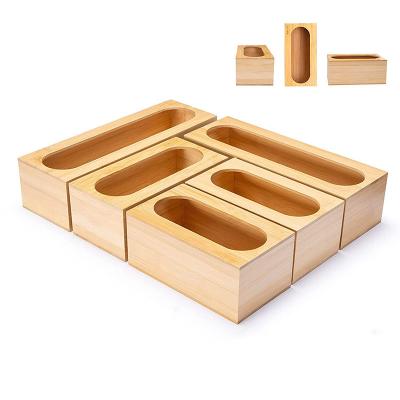 China Sustainable Adjustable Cutlery Rack Bamboo Kitchen Organizer 8 Piece Kitchen Tray Spice Organizer Drawer Dividers for sale