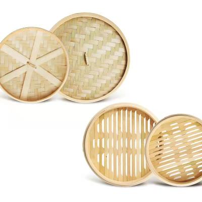 China Eco - Friendly Factory Price Sustainable Kitchen Dim Sum Basket Cooking Bamboo Steamer for sale