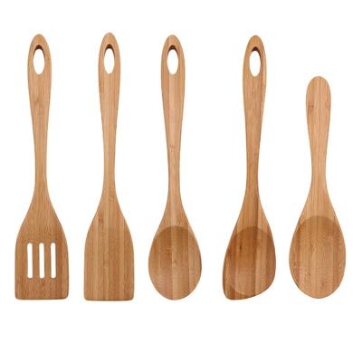 China Competitive Price Good Quality Wooden Cooking Spoon Sustainable Bamboo Kitchen Spatulas for sale