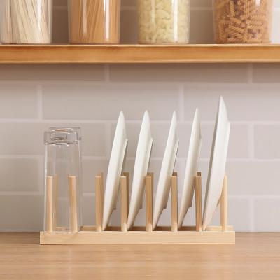 China Double Sponge Viable Lawei Kitchen Storage Faucet 4 Pack Drainage Wooden Multi Folding Bamboo Drying Dish Rack for sale