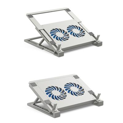 China Adjustable Folding Adjustable Aluminum Folding Portable Laptop Stand Notebook Protective Notebook Fan Bracket Cooling Stand for sale