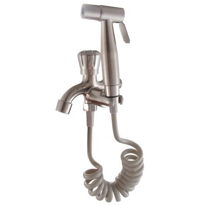 China Thermostatic Faucets Water Saving Faucet For Bathroom Stainless Steel Two Functions With Sprayer Bibcock for sale