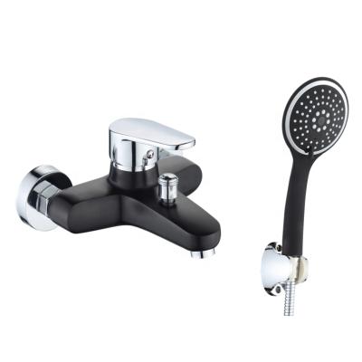 China Factory Sale Black Body Thermostatic Mixer Modern Faucets Shower Hand And Shower Faucet for sale