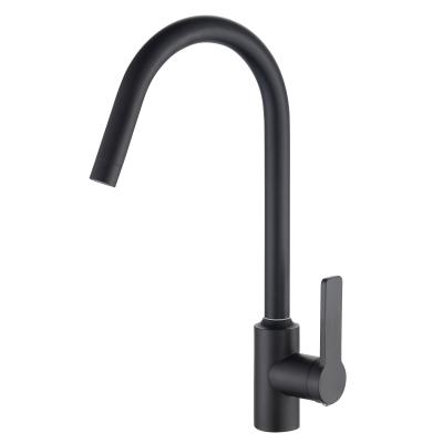 China Thermostatic Faucets CLASSIC Mixer Handle Kitchen Sink Faucet Black 304 Stainless Steel Selling Simple And Good for sale