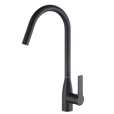 China Thermostatic Hot Sale Kitchen Sink Deck Mounted Faucet Black Finish Style New for sale