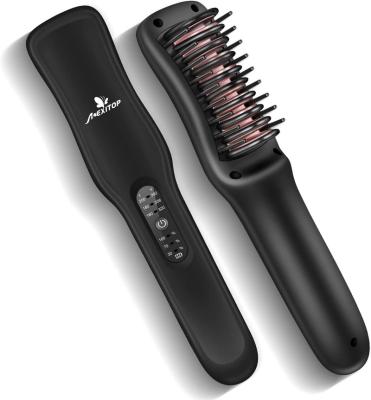 China Heat Adjustable Settings Cordless Hair Straightener, 60s MCH Fast Heating and 3Temp Rechargable Settings Hair Straightener Brush Cordless for sale