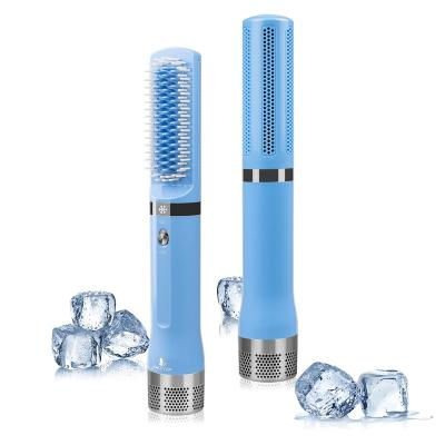 China Plug In Ice Comb 2021 Does Not Hurt Blue Straight Hair Straight Hair Anion Straight Hair Ice Cold Comb Split Ends Blue Light Straightener Repair Comb for sale