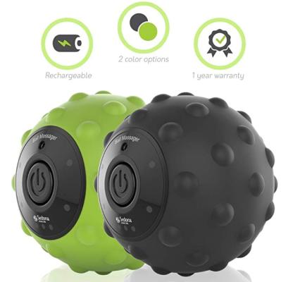 China 4-Speed ​​Vibrating Body Massage Ball - Rechargeable Textured Foam Roller Muscle Tension Pain and Pressure Relieving Fitness Massa for sale