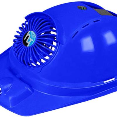 China Safety Helmet Work Head Solar Powered Mask Fan Protect , USB Output Built-in Battery HFC-003 for sale