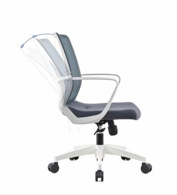 China High Quality White Adjustable Height Nylon Swivel Mesh Chair Lounge Office Chair Meeting Staff Meeting Room Or Meeting Room Chair for sale