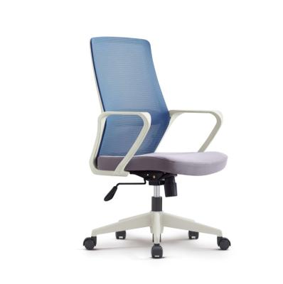 China New Design Adjustable Staff Economic (Height) Office Mesh Chair With Low Office Mesh Nylon Chair With Fixed Arms Rotating Office Mesh Chair for sale