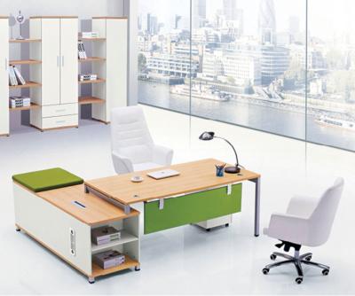 China (Size) Adjustable Modern Economical Designed Adjustable Desk with a Side Cabinet and a Mobile Pedestal Combination Desk for Office for sale