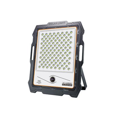 China Garden Flood Light 400w SMD 2835 Solar Led Flood Light 100W High Power Garden 12V 24V Portable Led Flood Lights With Solar Panel for sale