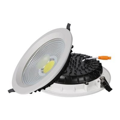 China Modern Factory Indoor Lighting Led Downlight COB Recessed Downlight 7W 15W 30W Aluminum Housing COB Led Downlight With Double Colors for sale