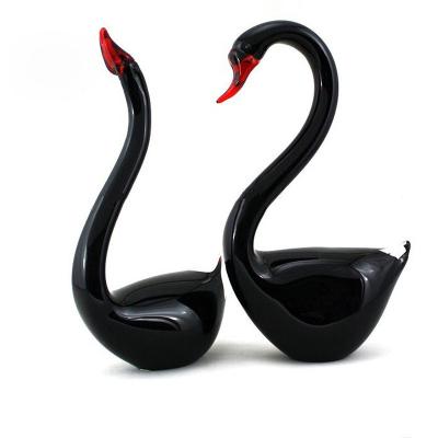 China art glass antique murano glass swan for home decoration glass figurine for sale