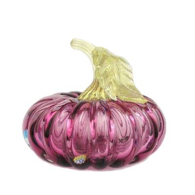 China Pumpkin from Europe Piccolina Murrine red, handmade murano glass pumpkin for sale