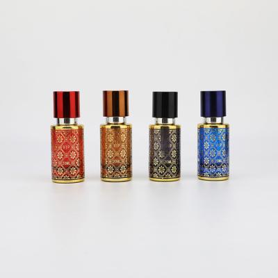 China New Recyclable Fancy Pump Spray Refillable Perfume 20ml Luxury Square Empty Perfume Spray Glass Bottle With Caps for sale