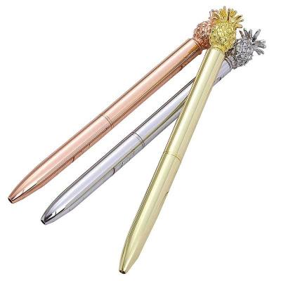 China office & School Pen Creative Pineapple Metal Ball Pen Fashion Japan and Korea Fruit Ball Pen,Custom LOGO Commercial Local Pen A77 for sale