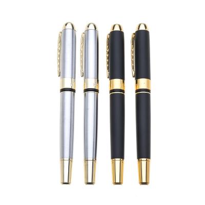 China Top Selling Classic High Quality Metal Roller/Gel Ink Pen Stainless Steel Business Style Ink Pens Wholesale Promotional Pen for sale