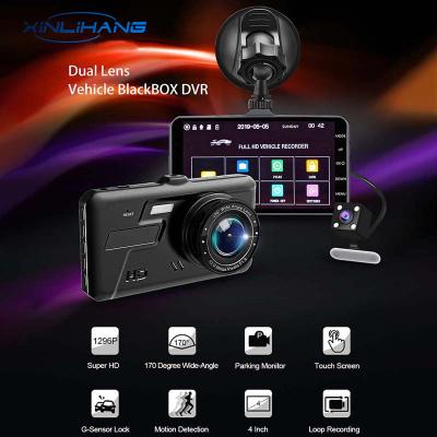 China Newest 1080 Dash Dual Lens Car DVR Camera Touch Screen Night Vision Video Recorder IPS4