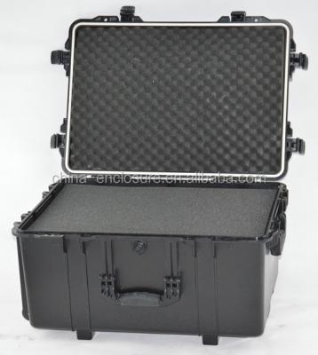 China Hard Equipment Protective Large Size Plastic Carrying Case Plastic Case With Wheels And Customized Foam for sale