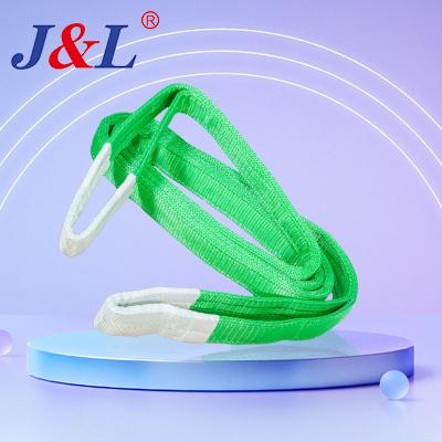 China JULI Heavy Duty Lifting Flat Sling Belt Webbing Sling 3t Polyester Webbing Sling Flat for sale