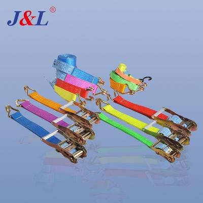 China JULI Break Strength 500~10000kg Polyester Rachet Tie Down Cargo Straps Lashing OEM OEM Factory for sale