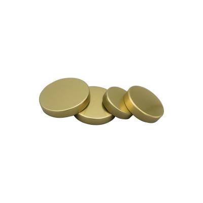 China Non Spill Wholesale Custom Tinplate Gold 58/400 Metal Hook Cap Screws Lids For Jar for sale