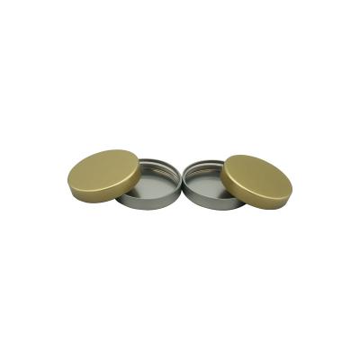 China Non Spill Wholesale Custom Size Round New Small Tinplate Screw Cap Metal Jar Lids for sale