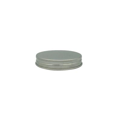 China Non Spill Hot Selling Matte Silver Metal Candle Jar Lids Aluminum Beverage Bottle Screw Cap for sale