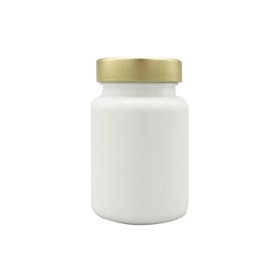 China Meidical Packing PET Hot Selling White Water Bottle Portable Round Plastic Bottles With Caps for sale