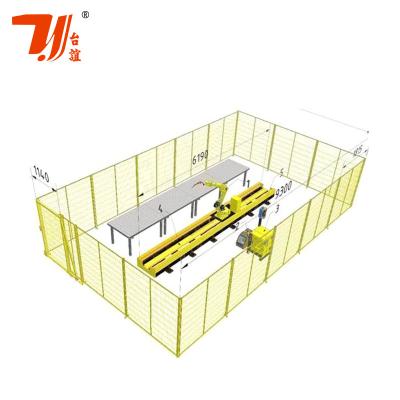 China Sistema de braço de robô automático de 6 eixos Máquina de corte a laser de fibra de metal para linha de produção à venda