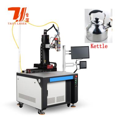 China Promoção da Feira de Cantão 3000W 6000W Máquina automática de soldagem a laser para chaleira Spout Teapot Body Teapot Base Soldagem à venda