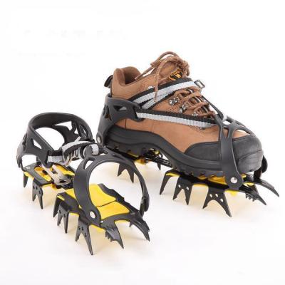 China Outdoor Camping Hiking Outdoor 18 Teeth Travel Non-Slip Claws Shoes Anti-Skid Ice Cleat Grip Covers Snow Claws Ice Gripper for sale