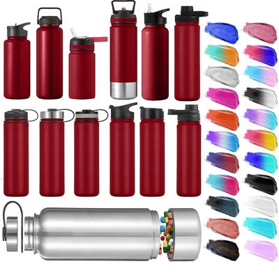 China Sustainable Ready To Ship Double Wall Vacuum Flask Insulated Stainless Steel Water Bottles With Customer Logo 18oz 32oz 48oz 64oz for sale