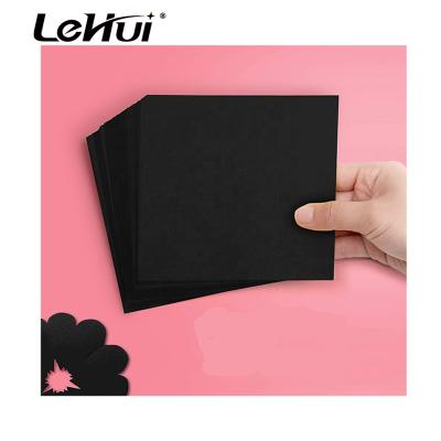 China Handmade made in china double sided 14inch 400 sheets origami black paper square folding paper for arts for sale