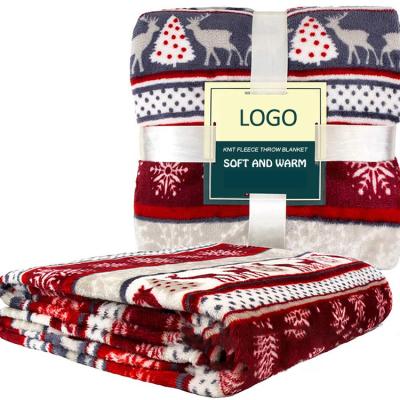 China Anti-Static Christmas Tree Blanket Low Price Guaranteed Super Quality Christmas Flannel Desk Blanket for sale