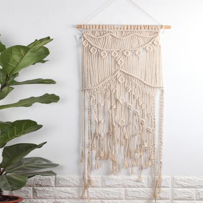 China Simple Hand & Boho Woven Hom Woven Hom Woven Woven Hom Beautiful Unique Pattern Cotton Drapes Tapestry Mid Size Bickering Pattern Cotton Drapes Home for sale