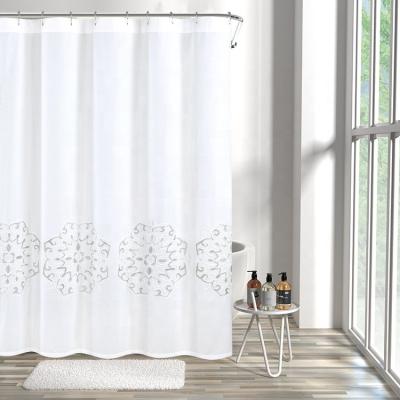 China Viable Ready To Ship August 200s Cotton Rope Embroidery Bathroom Curtain For Wholesale for sale