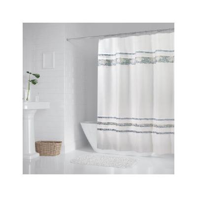 China Luxury High Quality Curtain Brand Polyester Wholesale Shower Curtains Viable In Bathroom for sale