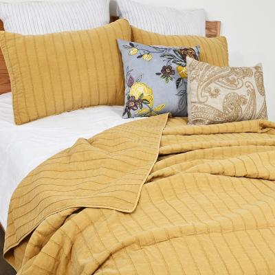 China Washed OEM Cotton Classic Pattern Design Multi Colors 100% Stripe Bed Blanket for sale