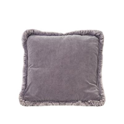 China Pure linen cushions and cushion throws European gray natural linen cushion cover 100% pure anti-static pillow case for sale