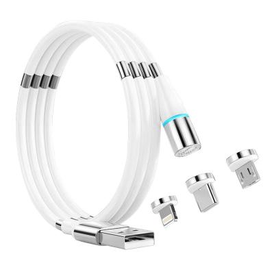 China Mobile Phone Cable Charger Magnetic Fast Charging Data Cable with Magnet Ring for Samsung IPhone Huawei Auto Storage Cable Winding Rope for sale