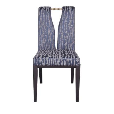 China (Other)Adjustable Modern Luxury Soft Dining Chair Copper Beech Frame Fabric Package Dining Chair for sale