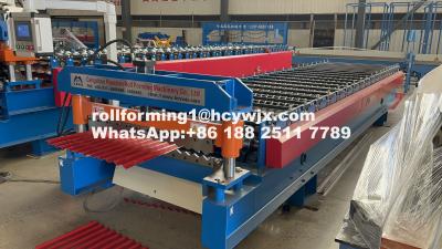 中国 45# Steel Rollers Corrugated Roll Forming Machine 15-20m/Min Forming Speed 販売のため