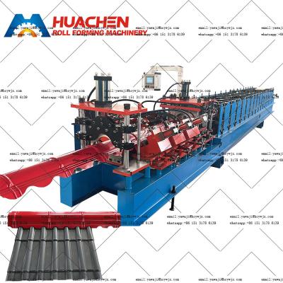 China 400mm 45# Steel Ridge Cap Roll Forming Machine Roof Tile Roll Forming Machine for sale