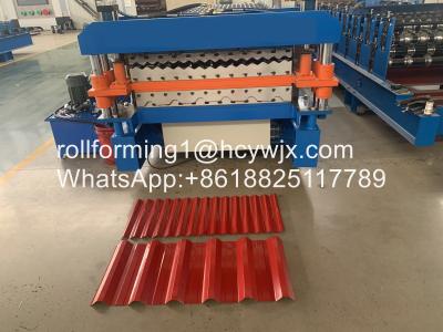 China Het voeden van Lijst15m/Min Double Layer Roofing Sheet Broodje die Machine vormen Te koop